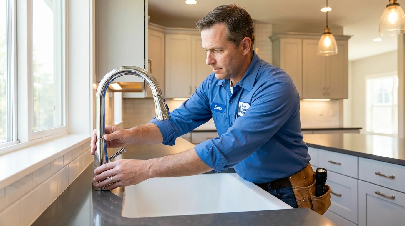 Kitchen faucet installation by Johns Plumbing LLC in Osceola
